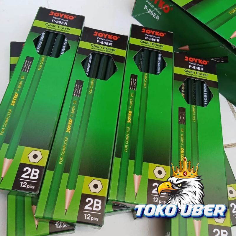 

1 Lusin Pensil 2B Joyko P-88ER Paket Hemat Untuk Usaha Perpack Isi 12pcs