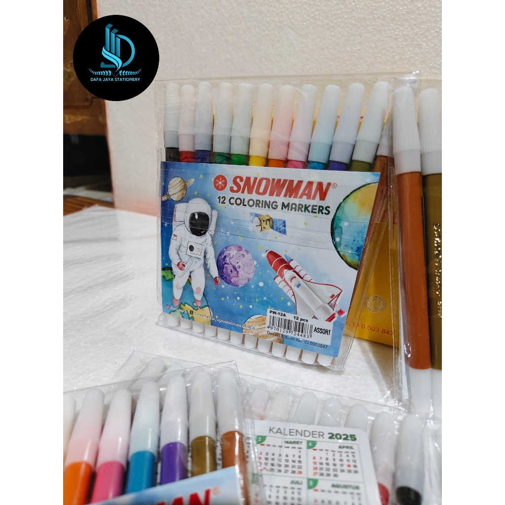 

SEPIDOL KECIL 12 WARNA SNOWMAN 1PAK/LUSIN PW-12A COLORING MARKERS