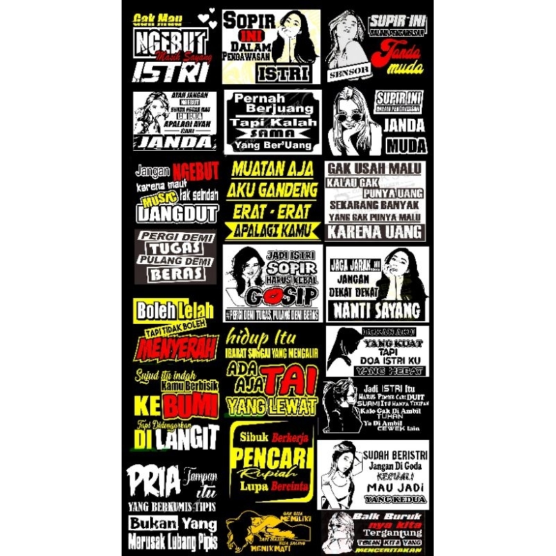 

STIKER KATA KATA BAHAN CROMO(TIDAK ANTI AIR)