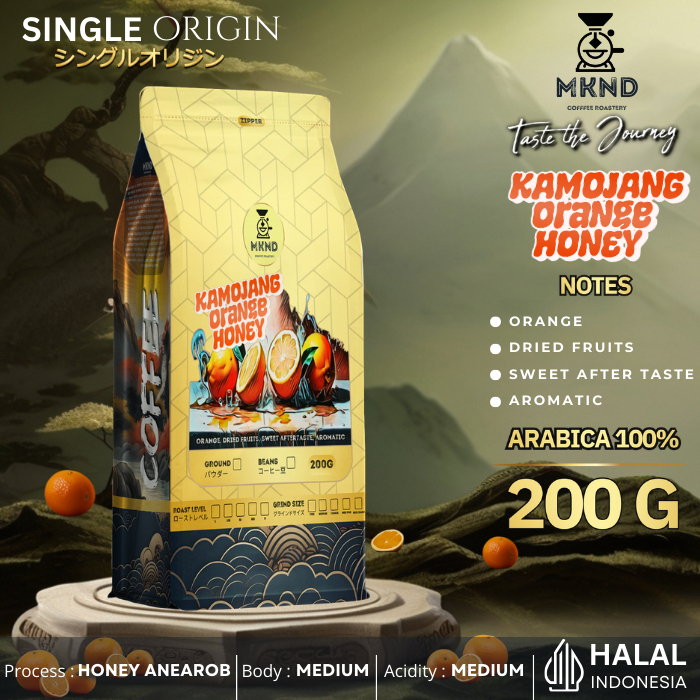 

MKND COFFEE ROASTERY - Arabika Kamojang Honey Specialty 200gr | Biji Kopi | Manuwal Brew | Medium Roast