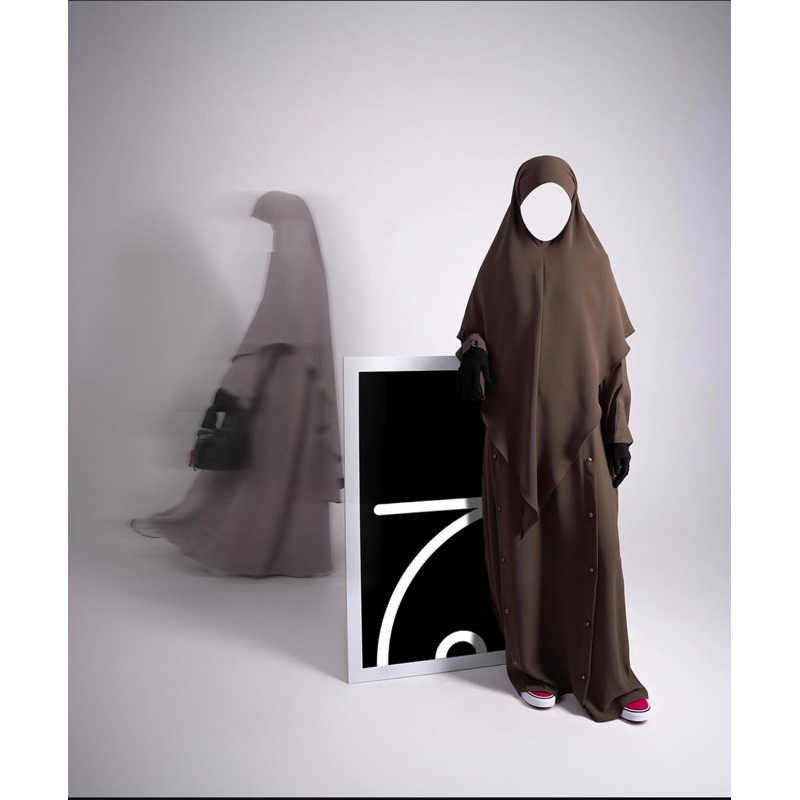 Preloved Fuse Long Khimar Carafe AlJenna