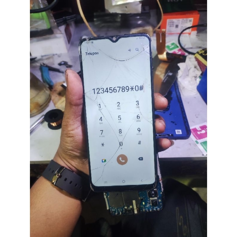 Lcd Tochcren Samsung A03s/A04e/A02s/a03 Original Copotan Minus Retak