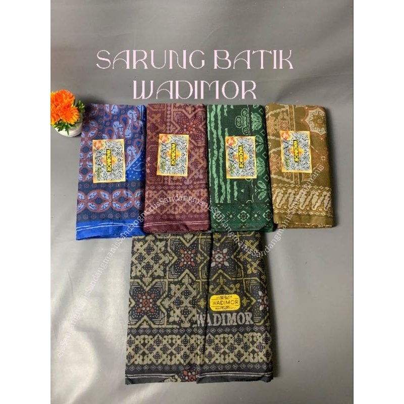 Sarung WADIMOR BATIK / Sarung Tenun Wadimor motif batik / Sarung Seragaman /