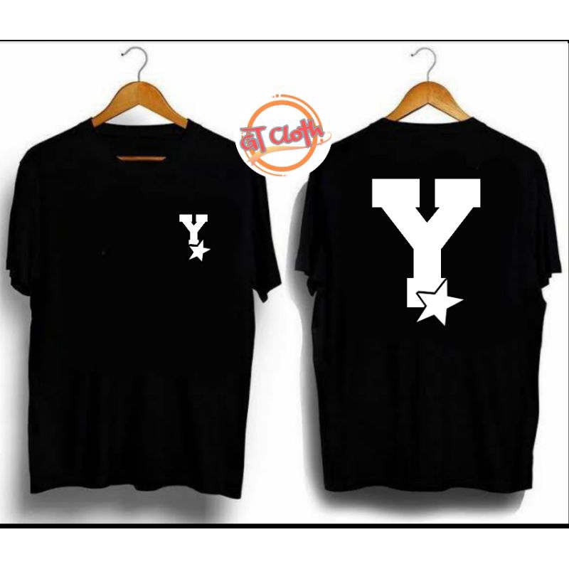 LOGO Inisial Nama Huruf Y Star Baju Kaos Distro Bahan Premium Pria Wanita