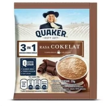 

QUAKER 3 IN 1 RASA COKELAT 10 SACHET X 29 gr