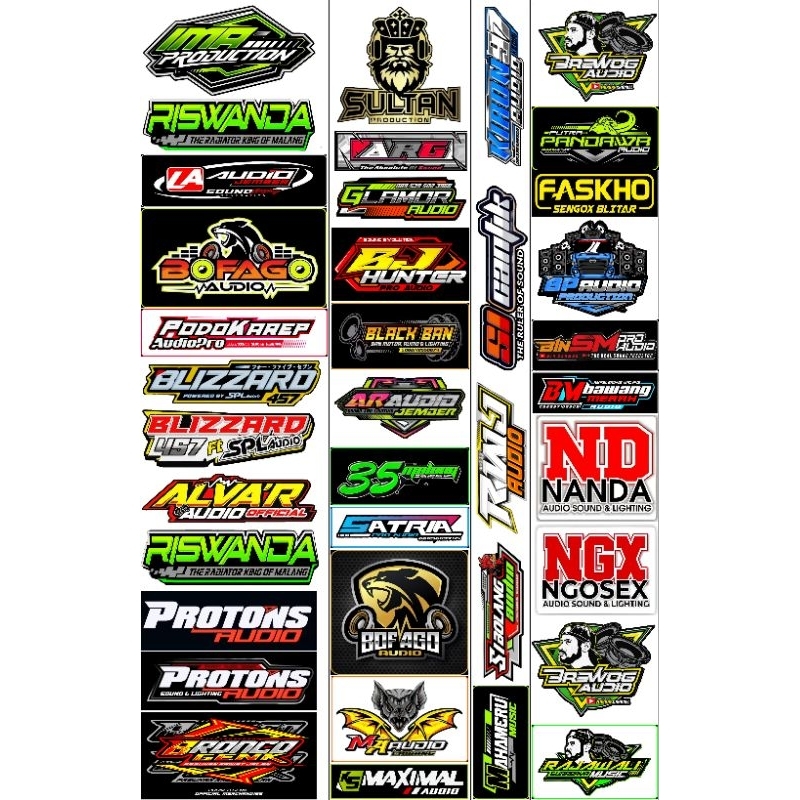 

STIKER SOUND CAMPURAN ISI 38 PCS BAHAN HOLOGRAM 1 LEMBAR UKURAN 30X45