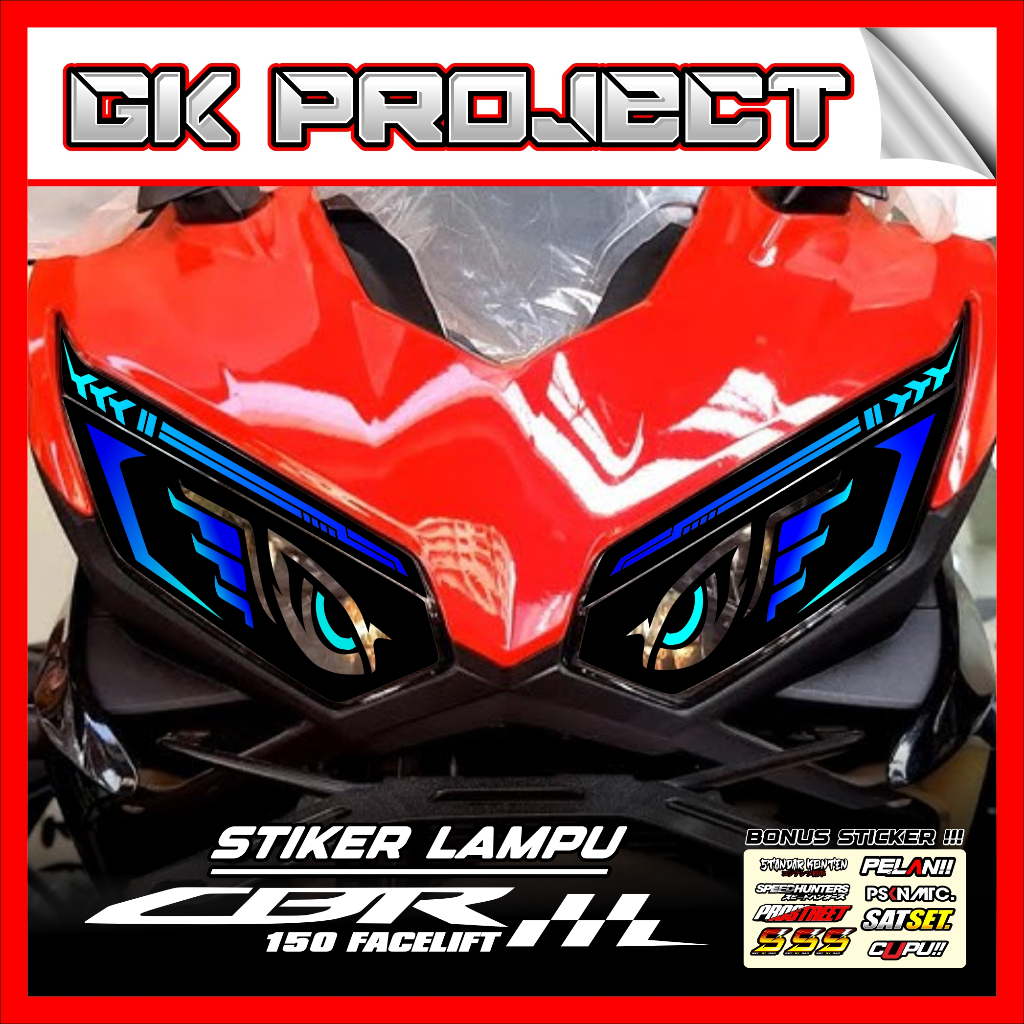 Stiker Lampu CBR 150 FACELIFT | Stiker Variasi Lampu Alis Motor HONDA CBR 150 Facelift | Stiker Alis