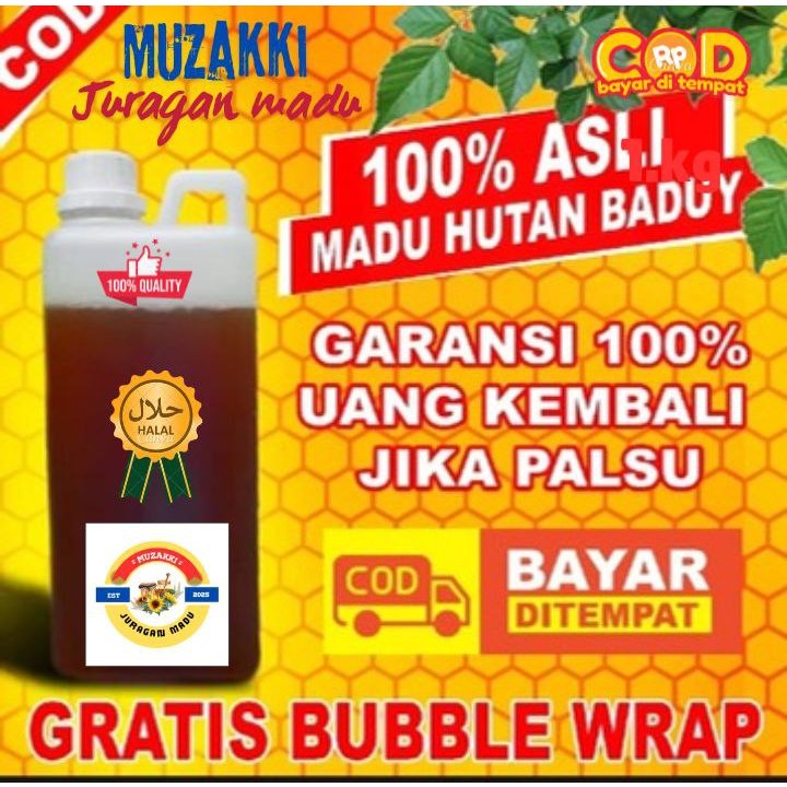

[PROMO] Madu murni madu asli multiflora 1kg madu alami tanpa campuran kemasan botol plastik