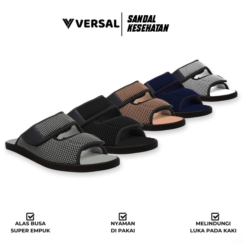 Versal • Sandal Kesehatan Diabetes Sandal Lansia Ringan Super Empuk Anti Slip - Bandua