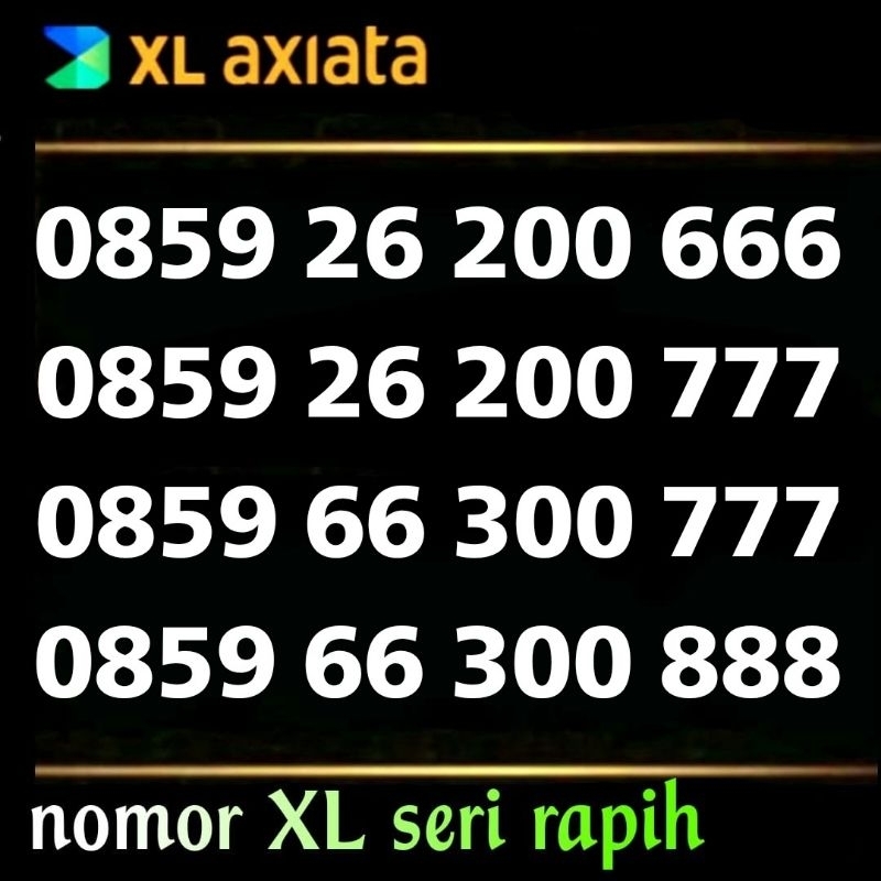 Nomor cantik XL perdana XL Cantik Nomor XL Cantik
