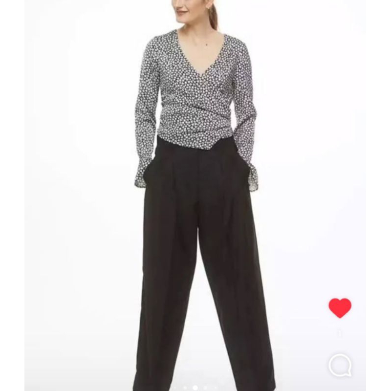 hm satin wrap blouse