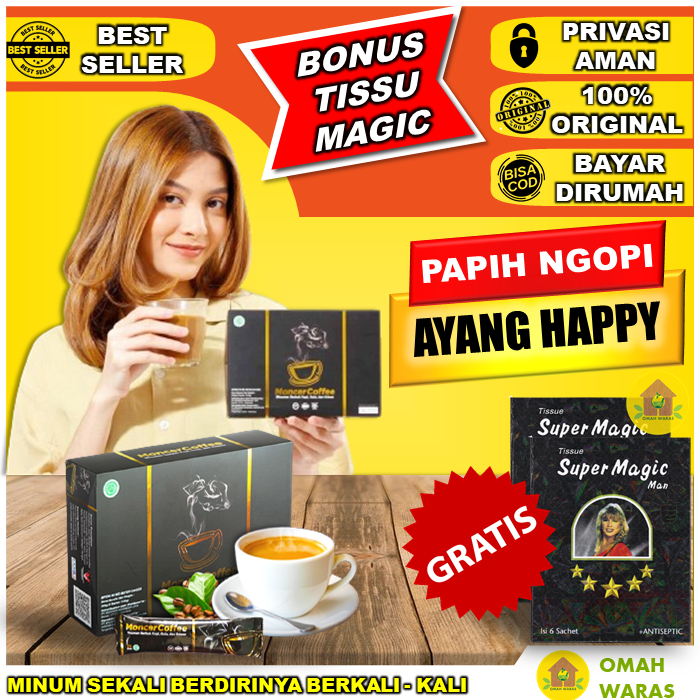 

Moonncerr Coffee Original Herbal Kopi Stamina Pria Tahan Lama New Formula 1 Box Isi 8 Sachet