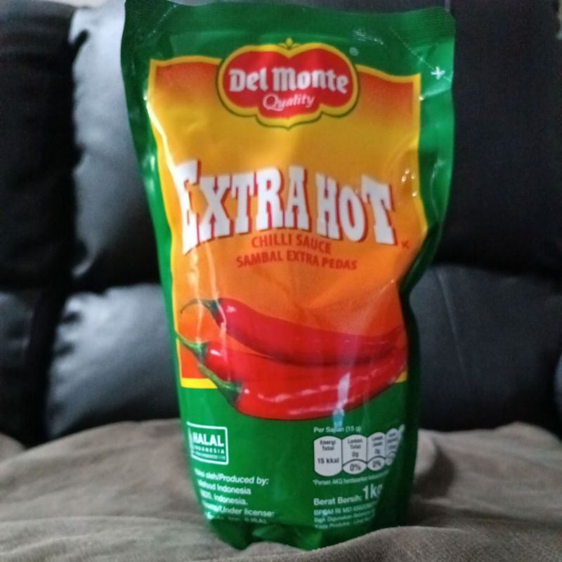 

Del Monte Extra Hot Sambal Chili, saos cabe 1 kg