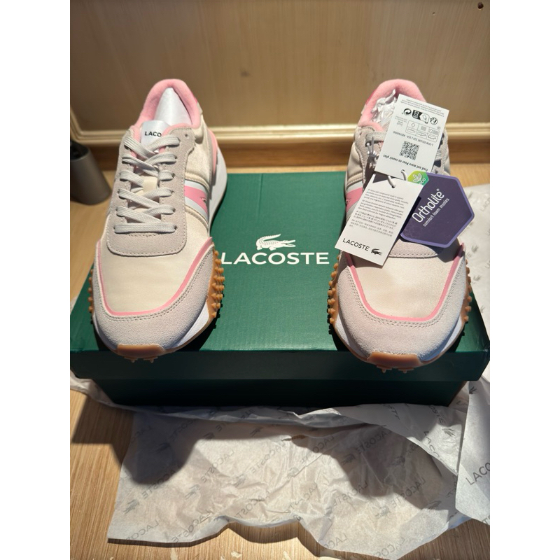 Sepatu Lacoste L-Spin Deluxe Trainers Pink 224 Original 100% Baru Mall