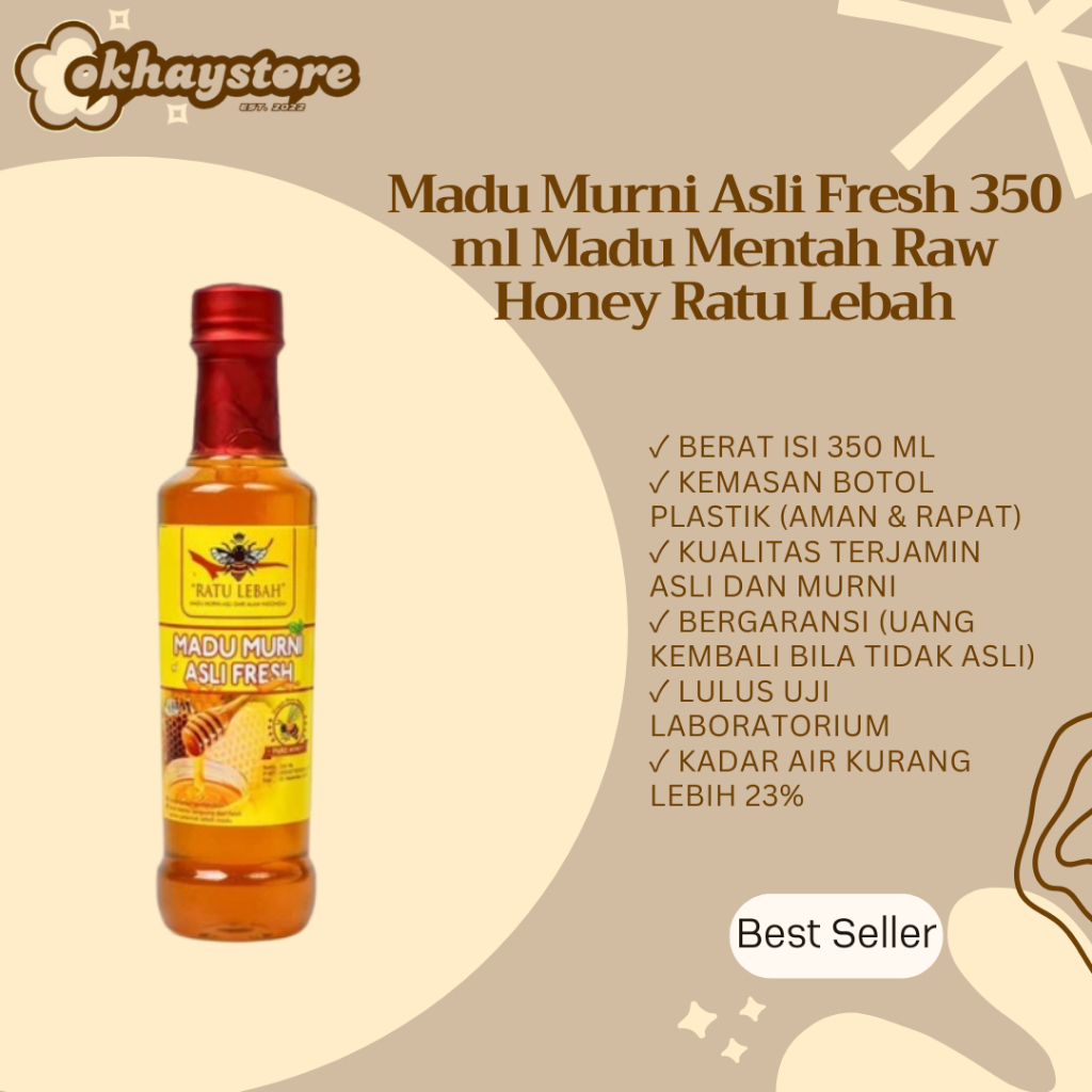 

Madu Murni Asli Fresh 350 ml Madu Mentah Raw Honey Ratu Lebah