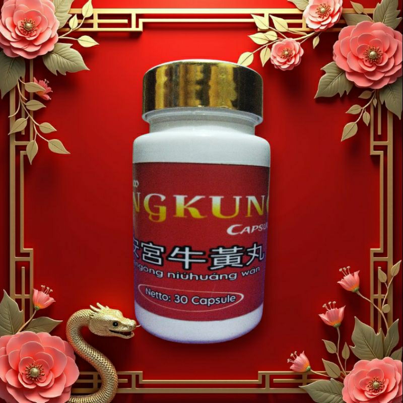 Terbaik Obat Stroke | NEW Angkung - Angong Niuhuang Wan Kapsul 100 % Herbal Aman Ampuh Asli Original