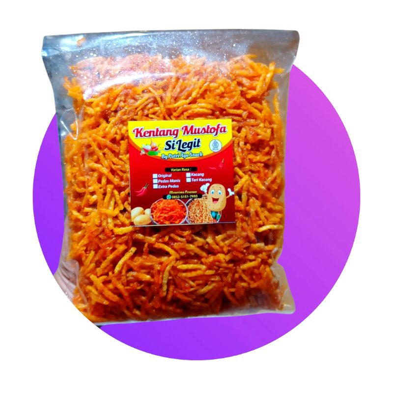 

Kentang mustofa kemasan 500gr/kentang mustofa silegit pedas manis