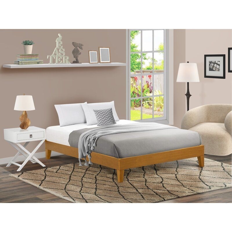 Furnia Home / kabinet bed / dipan kayu jati solid / warna natural / ukuran lebar 120-200cm, panjang 
