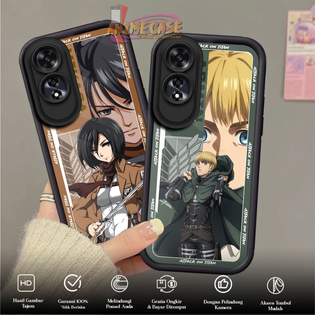 Case OPPO A60 Anime Case Motif [ AOT  ] Case Hp Glossy Casing Hardcase Softcase Bisa cod