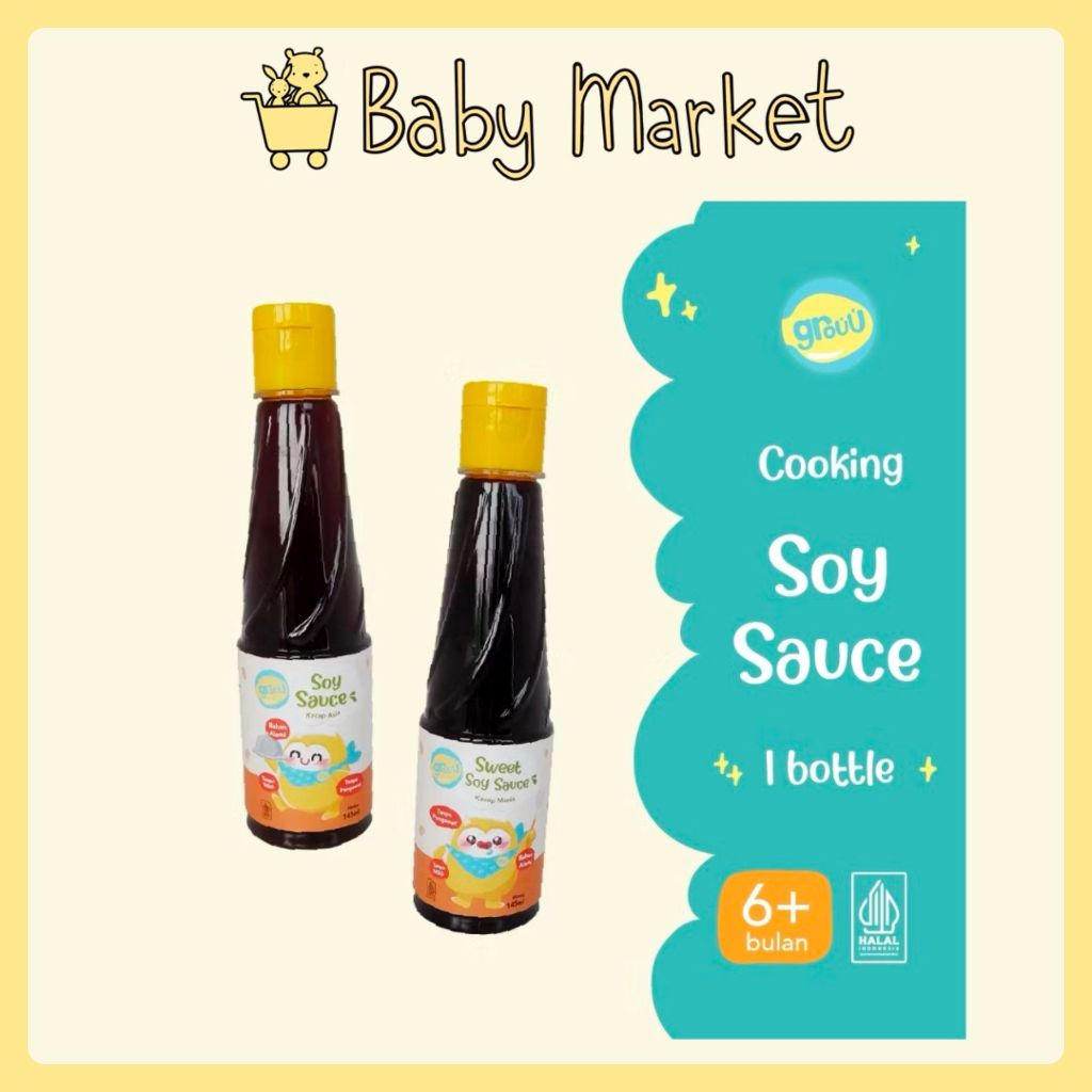 

Grouu - Cooking Sauces - Soy Sauce, Kecap MPASI Organik, Bumbu MPASI - NO MSG