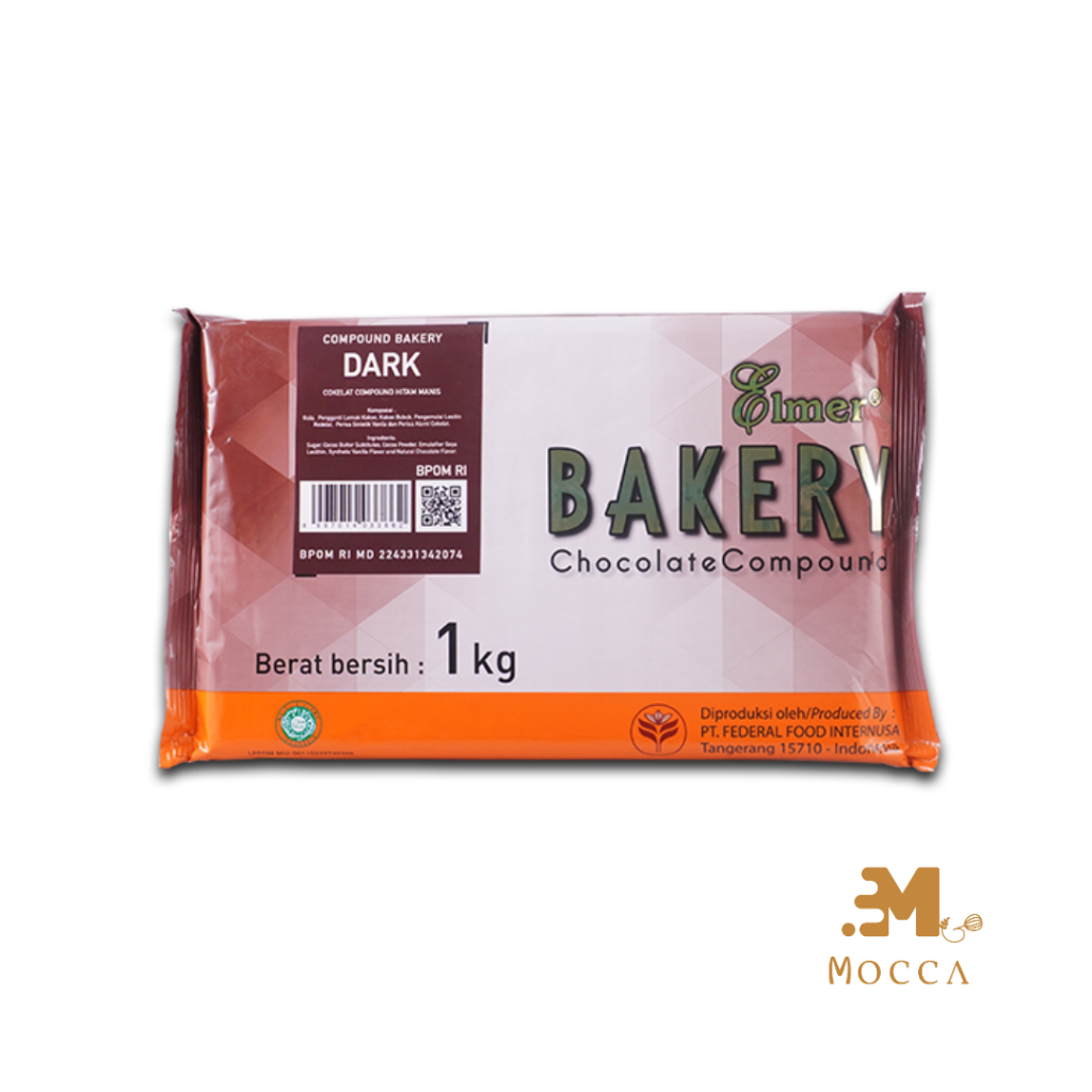 

ELMER COMPOUND BAKERY DARK CHOCOLATE 1KG (TAMBAHKAN EXTRA PACKING)