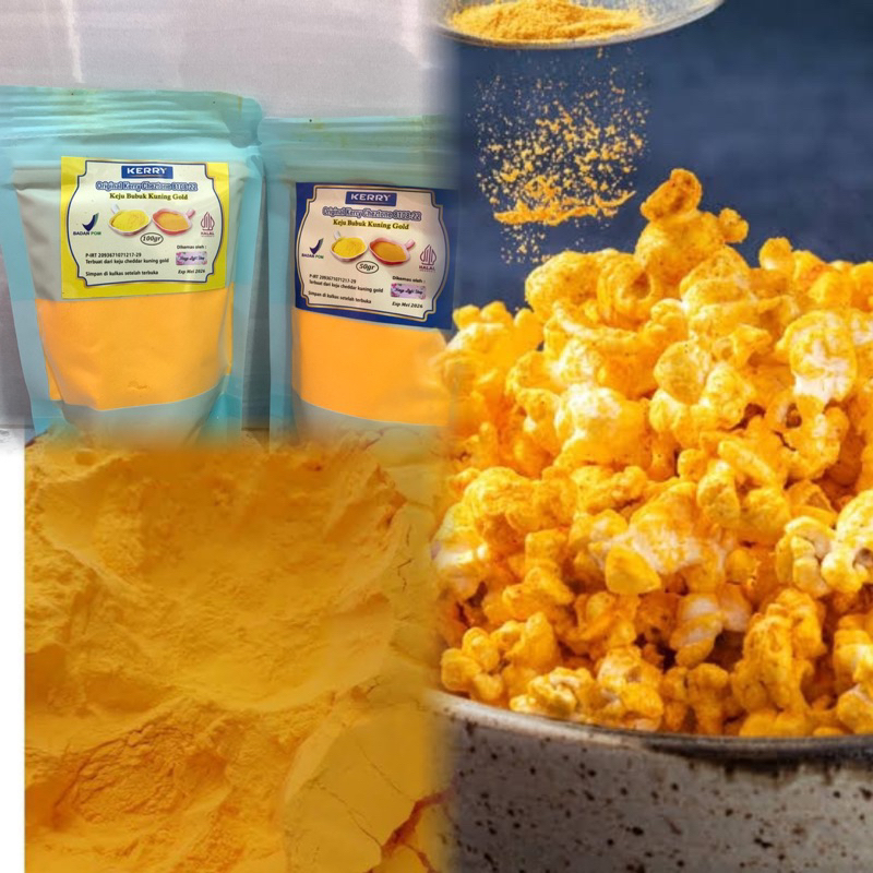 

keju kerry gold berat 50gr&100gr cheese powder keju kuning gold keju cheeztone bubuk bumbu masakan taburan cemilan popcorn ayam gurih mirip ayam Ree****e premium halal