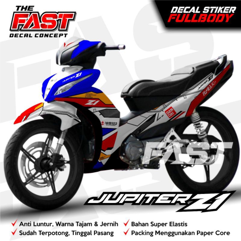 Decal Stiker stiker Jupiter Z1 full body Sticker Jupiter Z1 Full body striping Jupiter Z1 murah terb