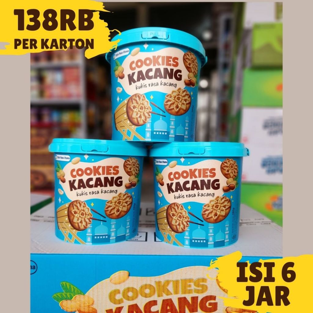 

COOKIES KACANG ISI 6 TIMBA PER KARTON SNACK HANTARANLEBARAN