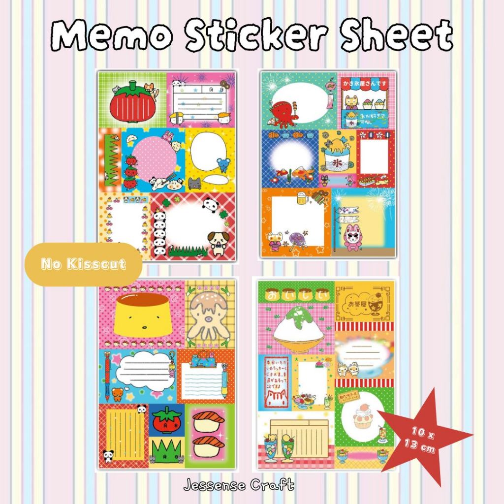 

Memo Sticker Sheets Japanesse Food