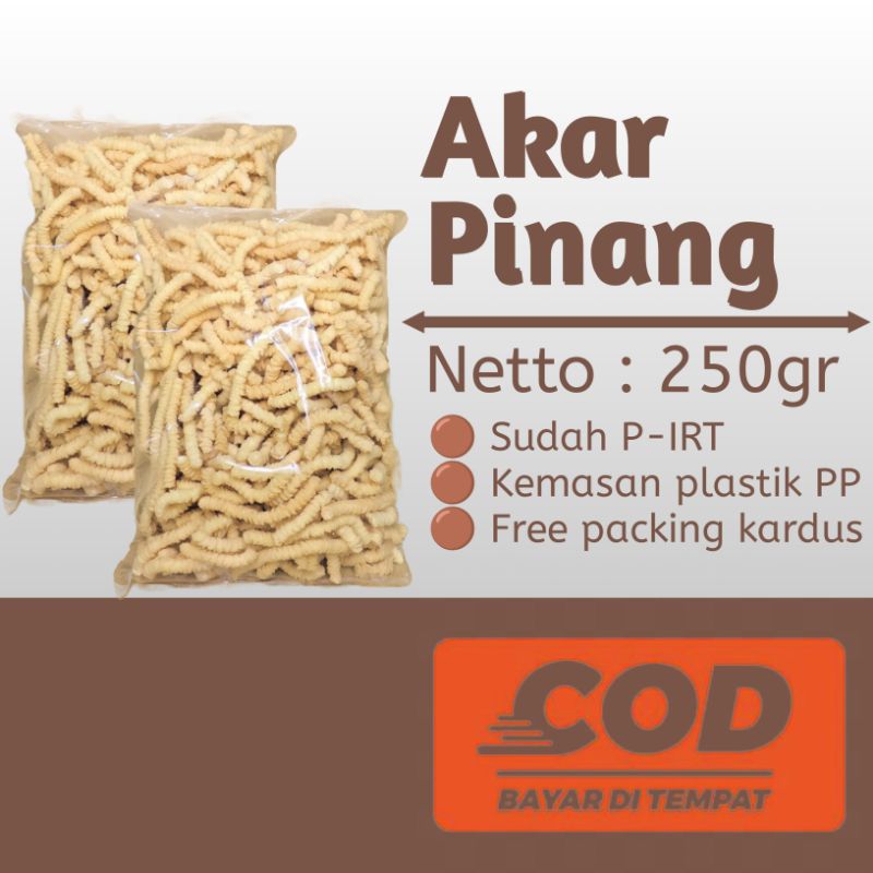 

Cemilan Akar Pinang Khas Kotabaru Kemasan Praktis 250gr.