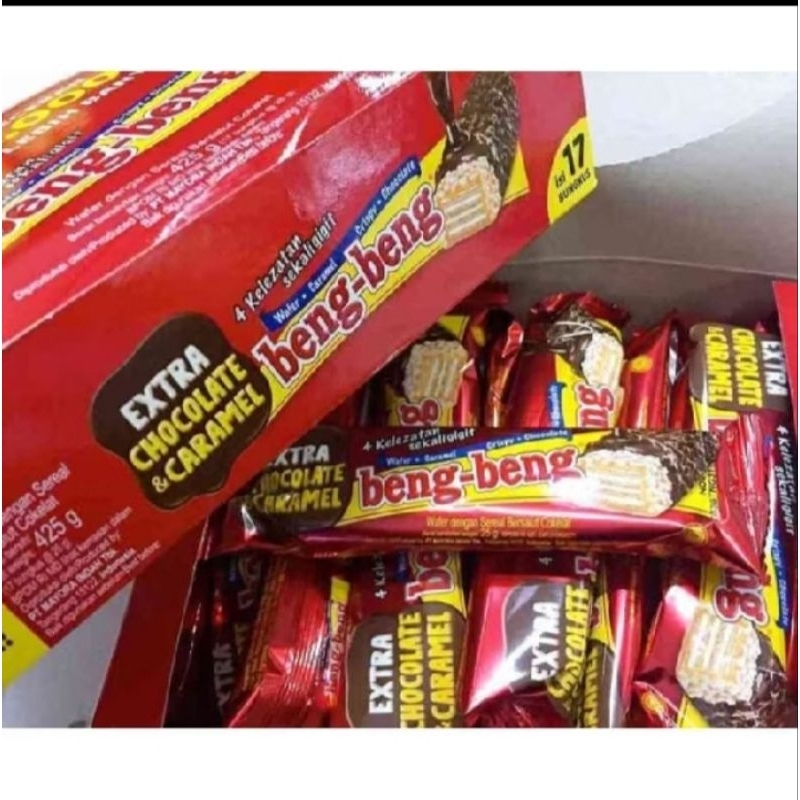 

Beng Beng chocolate karamel isi 17 pcs per box