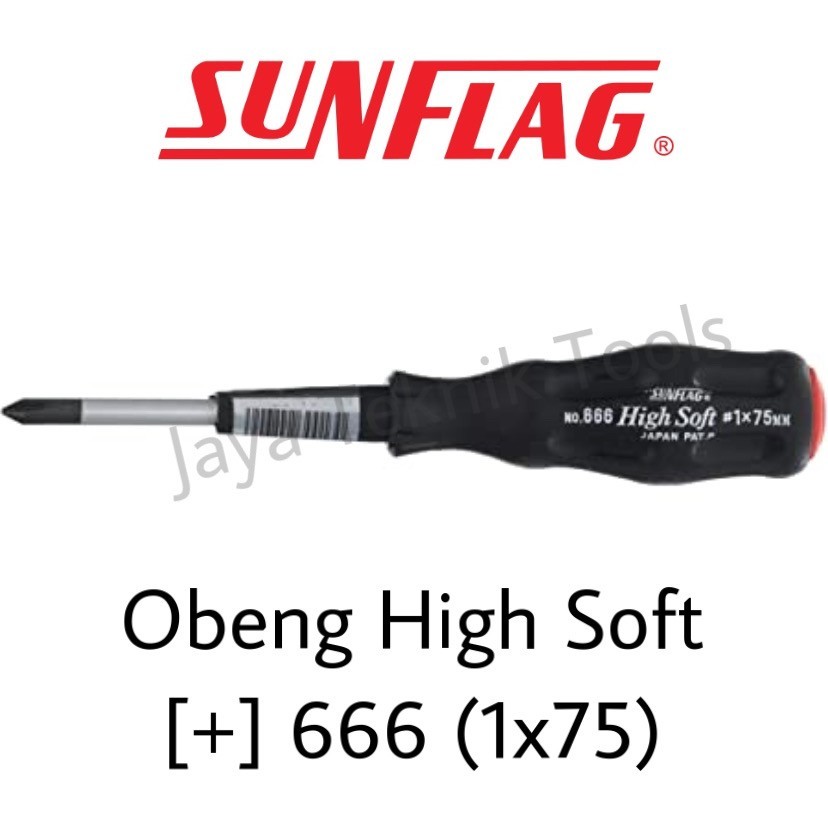 Obeng Plus Kembang Kecil 1 x 75 mm Sunflag Jepang 666 Screwdriver Segera Beli
