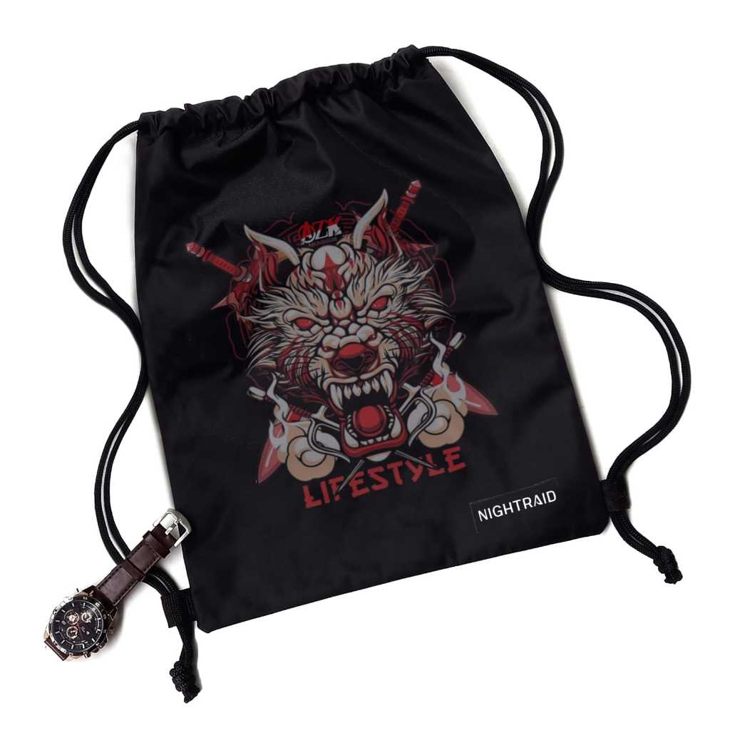 Tas Olahraga Gymsack Bola Futsal Motif Life Style Pria Wanita