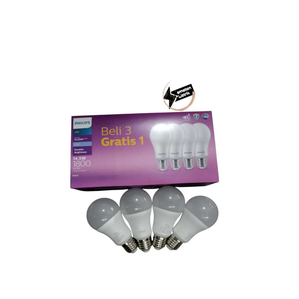 LED MYCARE 14.5 WATT PHILIPS PAKET BELI 3 GRATIS 1 PHILIPS MULTIPACK LED BULB