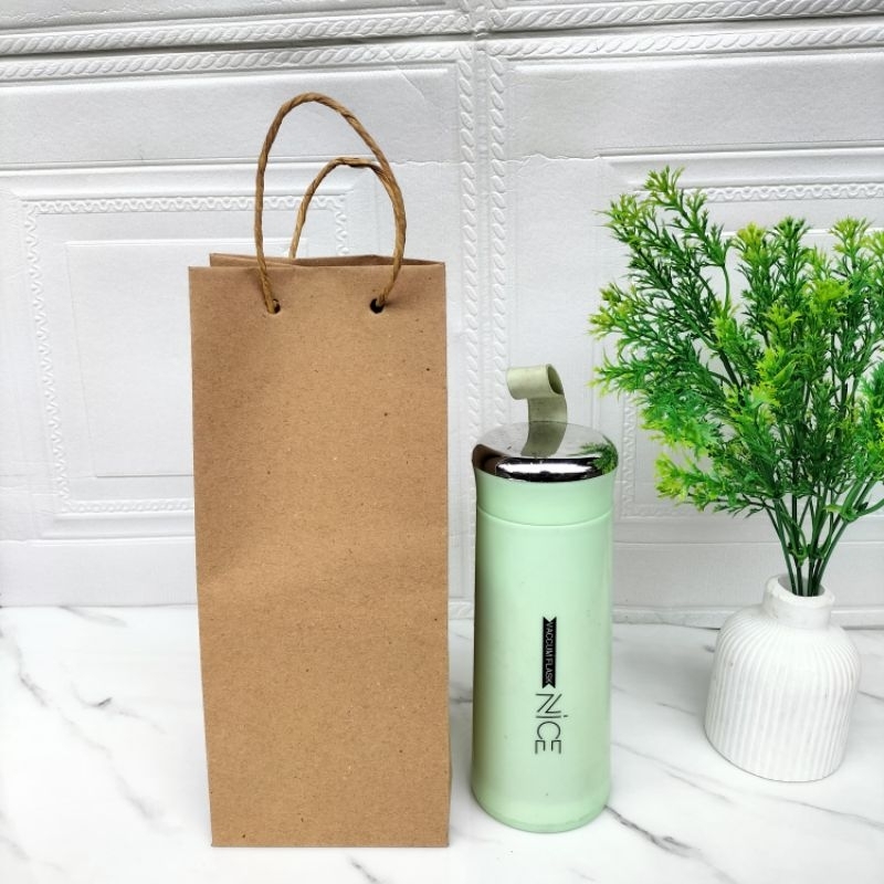 

Paperbag botol minum Polos // Uk 10x10x25