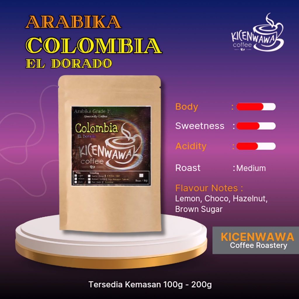 

Kopi Arabika Colombia El Dorado Kicenwawa / Specialty Coffee / Kopi Premium