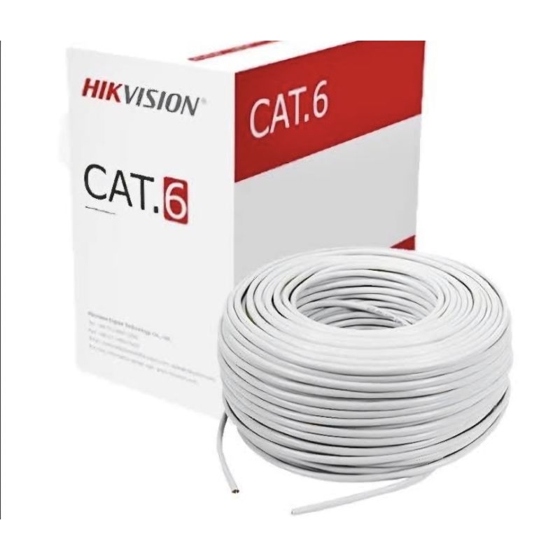 Kabel Internet Intranet Wifi Merk Hikvision Original 5/10/15/25 Meter Internet/LAN Premium  CAT 6 +R