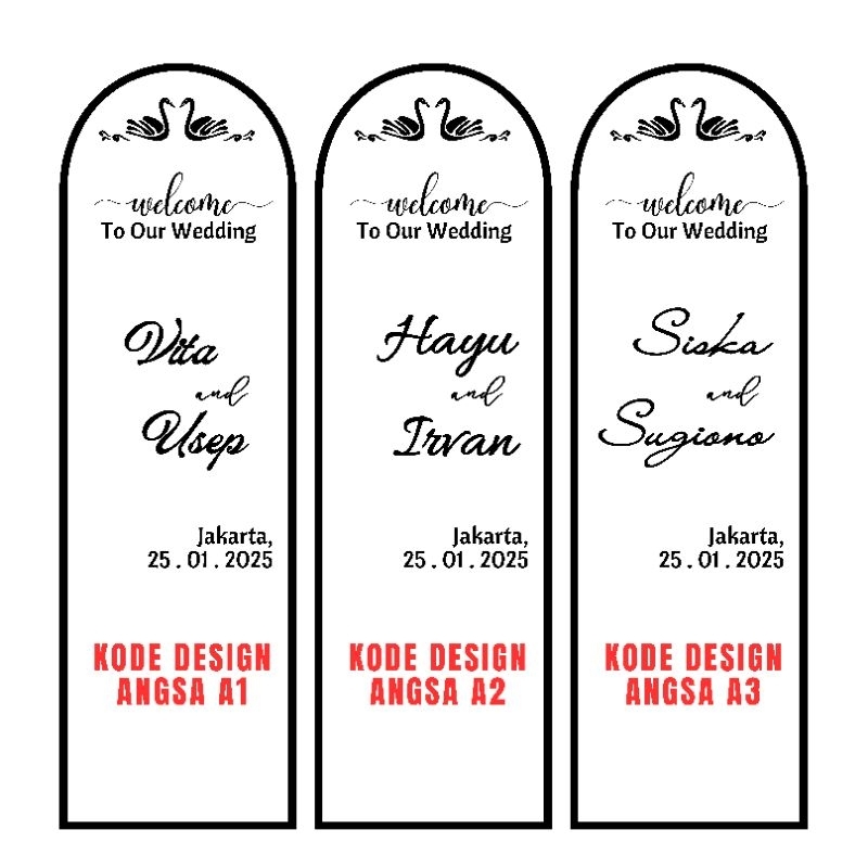 

Cutting Sticker Welcome Wedding ANGSA Theme