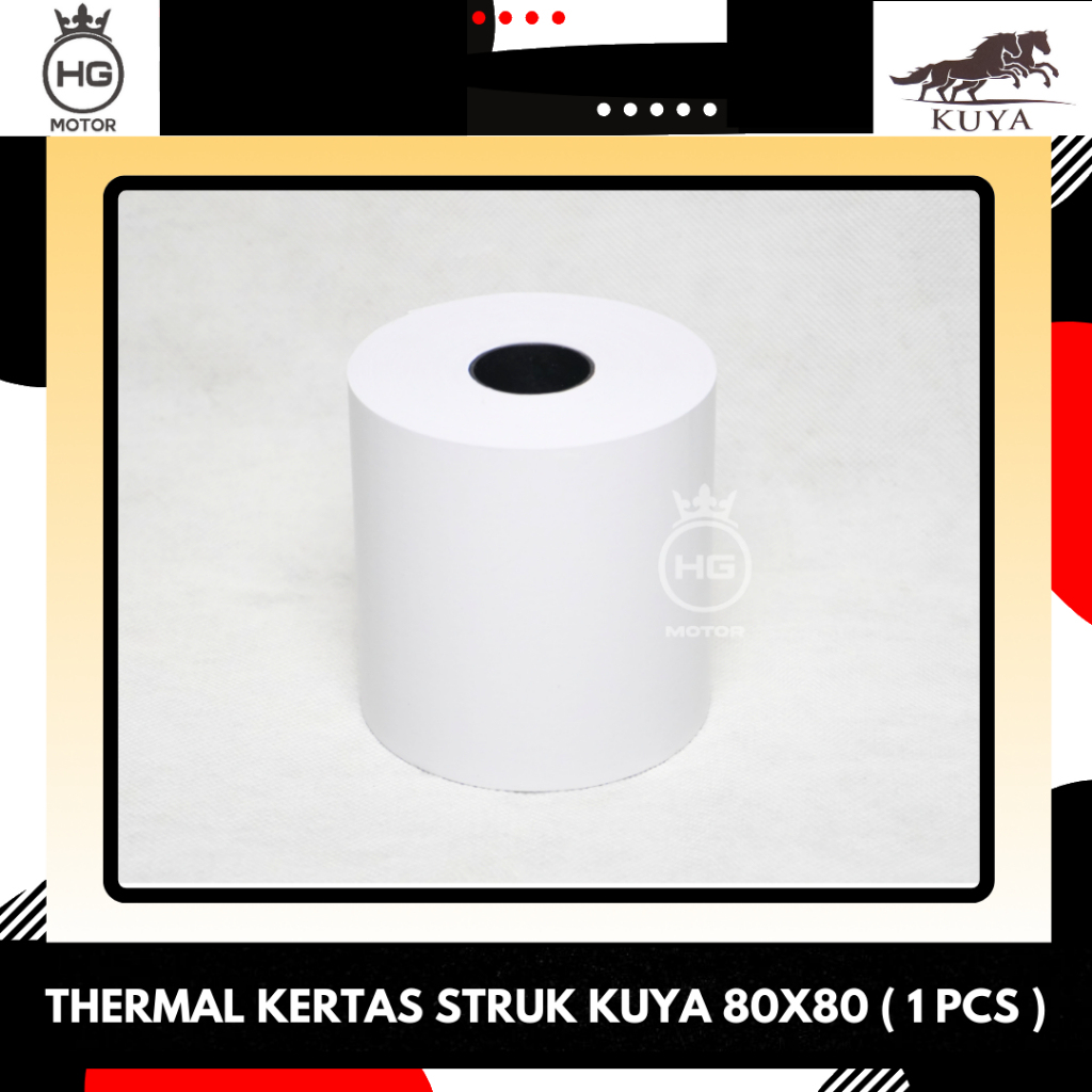 

KERTAS KASIR PREMIUM STRUK KERTAS THERMAL EDC PPOB 80 X 80 MERK KUYA - Kertas Kasir Struk Paper Roll Termal 80x80mm 1PCS