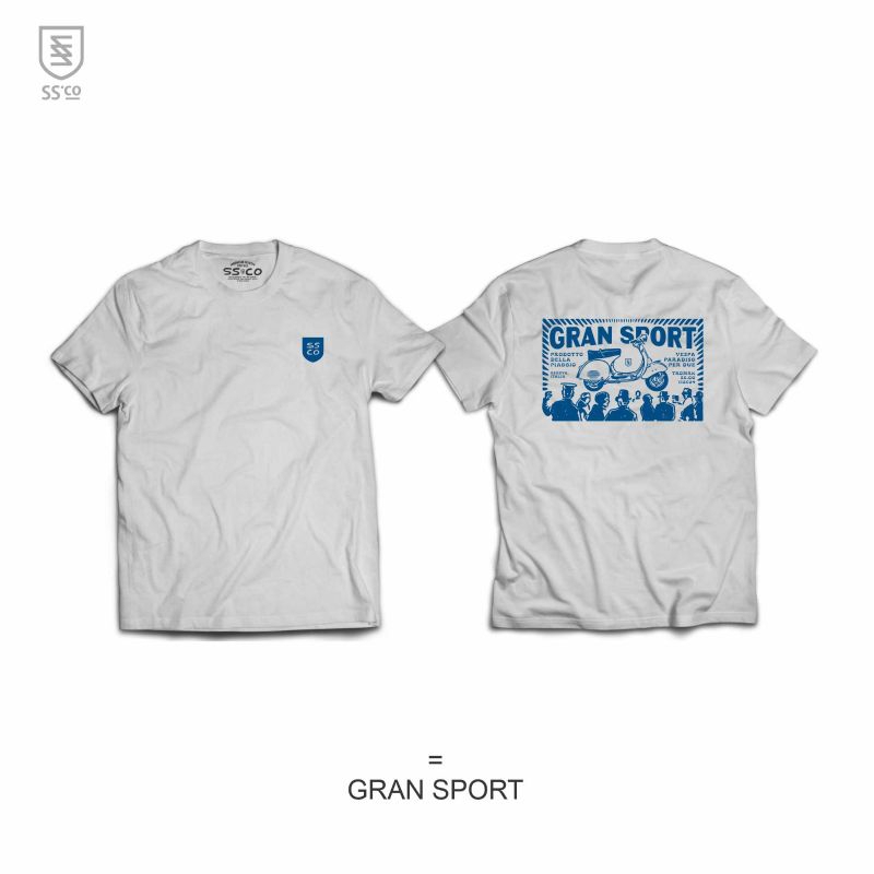 KAOS PRIAUNISEX VESPA SCOOTER CULTURE By RAVESPA || SOFT COMBED 24s || SS.CO MERCH “ GRAN SPORT “