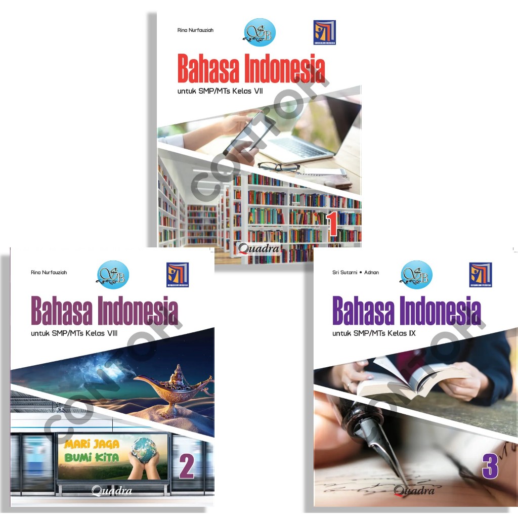 [Penerbit Quadra] Bahasa Indonesia kelas 7, 8, & 9 Kurikulum merdeka
