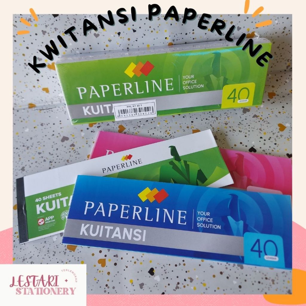 {1PAK} Kwitansi Paperline Kecil | Kwitansi | Kuitansi 40 Lembar | Buku Kwitansi | lestaristationery