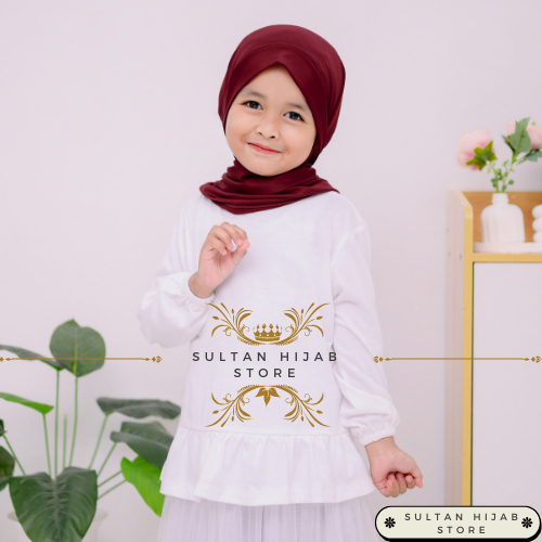 Jilbab Segitiga Instan Malay Anak Usia 1-3 th | Jilbab Segitiga Malay Anak Spandex Jersey