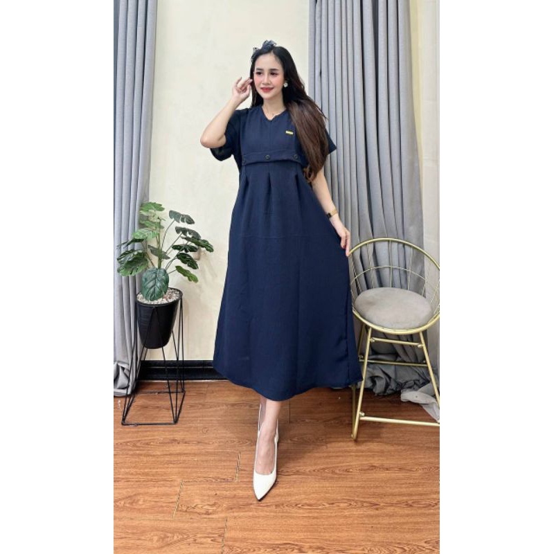 DRES FATIN Cringkel Premium Grade A Daster nyaman dipakai Busui Frendly