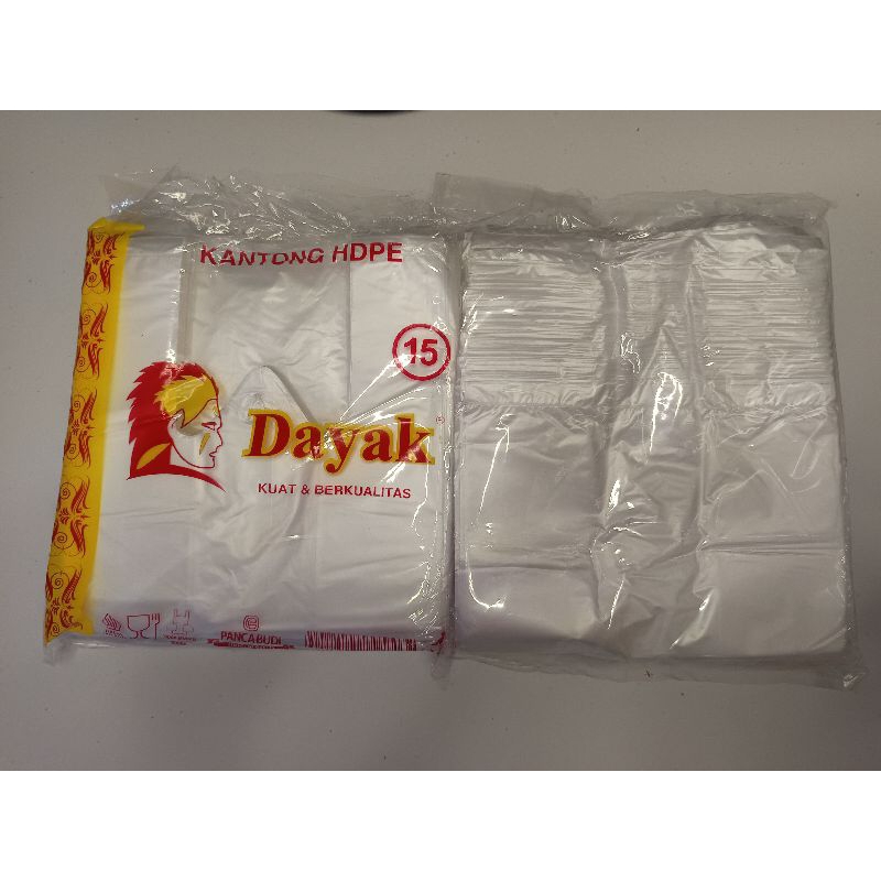 Kantong Palstik Hd Bening Dayak 15cm