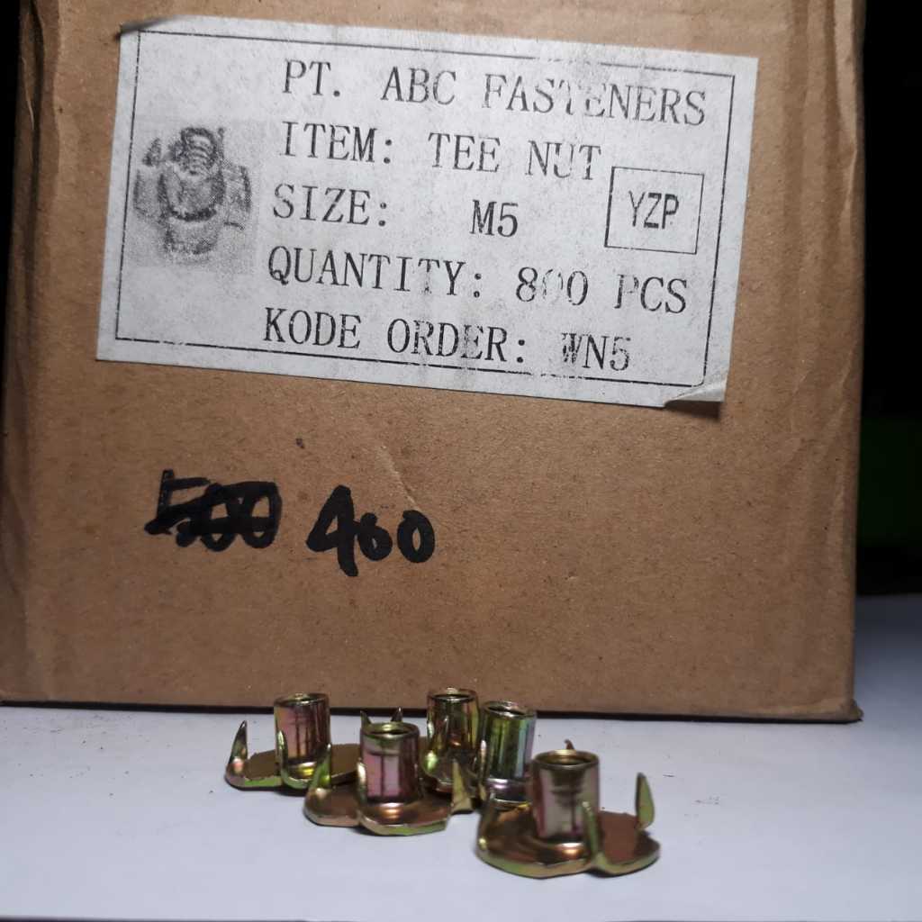 EE NUT MUR CAKAR M5 X 8 M5X8 T NUT UNTUK UKURAN BAUT 8 SPEAKER INSERT TANAM FURNITURE KNOCKDOWN KNOC