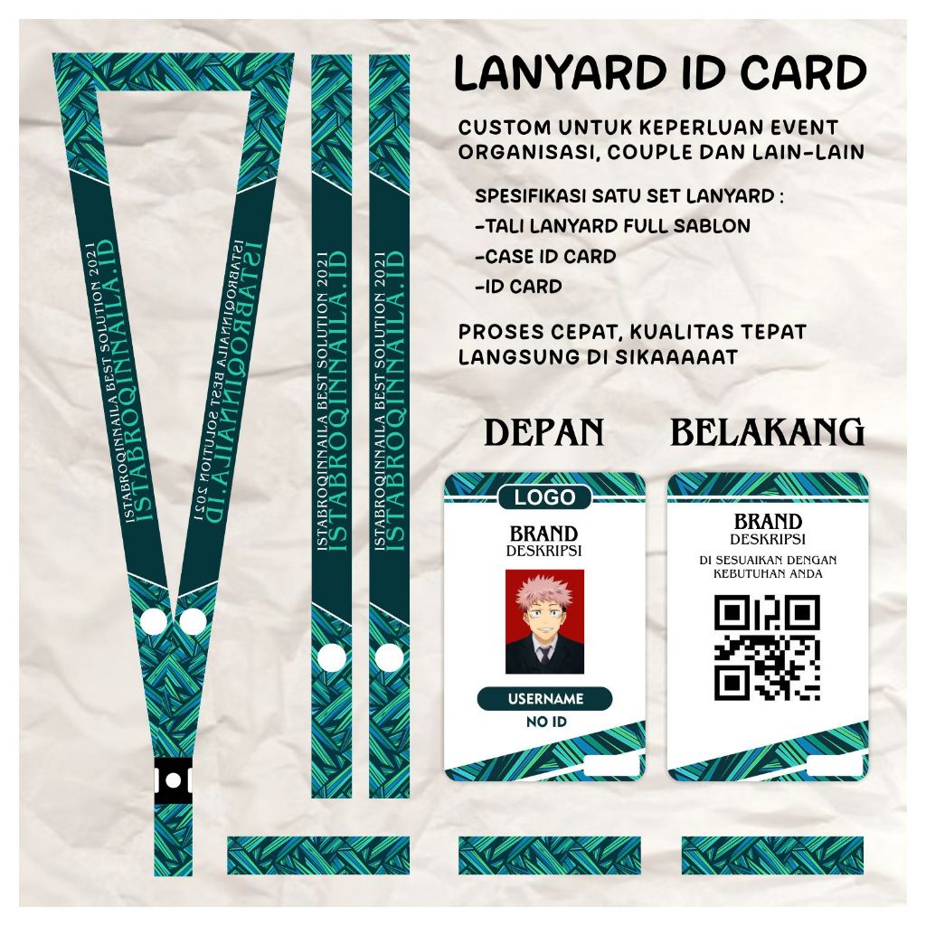 

LANYARD + ID CARD (1 SET)