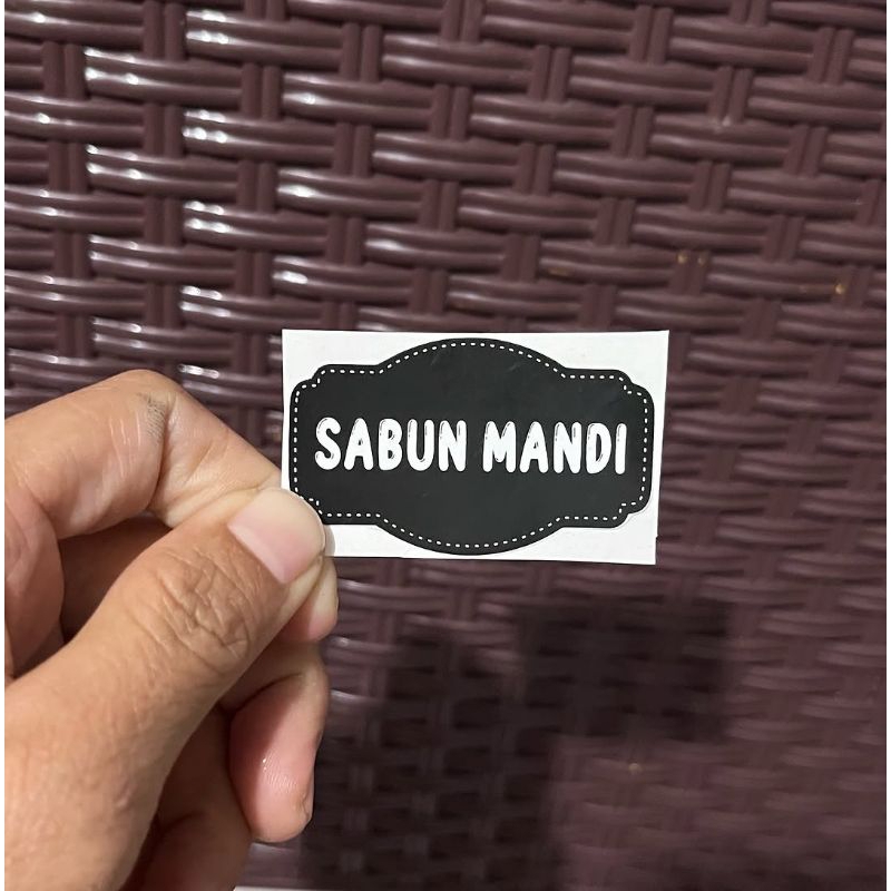 

Stiker Sabun Mandi Size 5x3cm Background Hitam