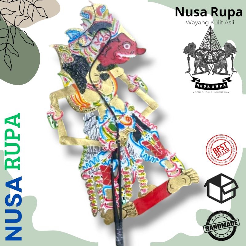 RAHWANA / DOSOMUKO Wayang Kulit Sapi Asli Rahwana/Dosomuko Bahan Kulit Sapi