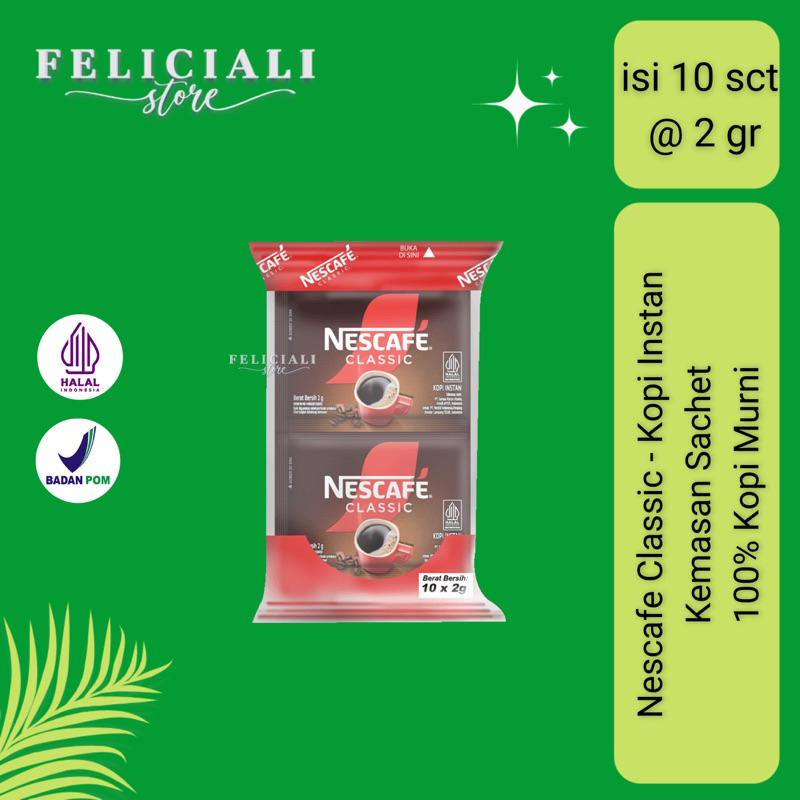 

Nescafe Classic - Kopi Nescafe Instan Klasik - Kopi Murni - isi 10 sachet @ 2g